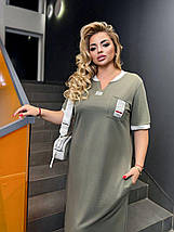 Гарне плаття спорт із лакости з короткими рукавами розміри батал, фото 3