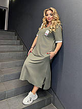 Гарне плаття спорт із лакости з короткими рукавами розміри батал, фото 4