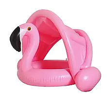 Надувне коло InPool 87538 «Фламінго», з трусиками, навісом, 89 х 64 см топ