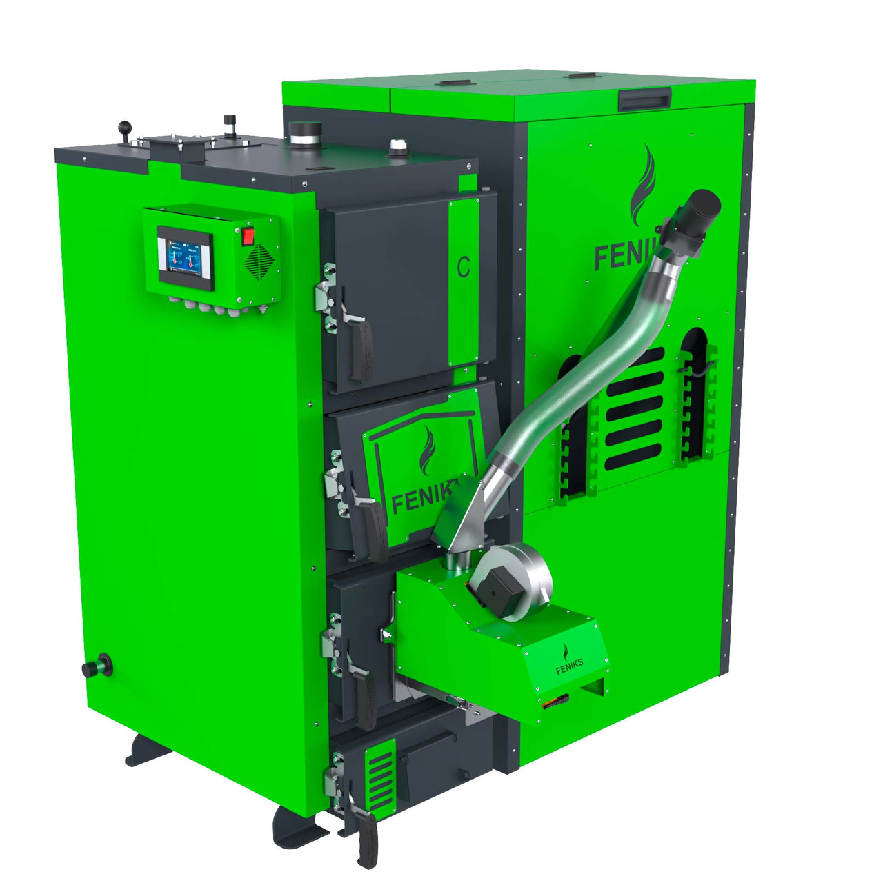 Пелетний котел Feniks серія E 27 кВт plus, фото 1