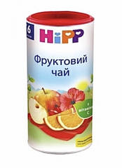Чай дитячий розчинний HIPP фруктовий з 6 місяців, 200 гр.(Хіпп)