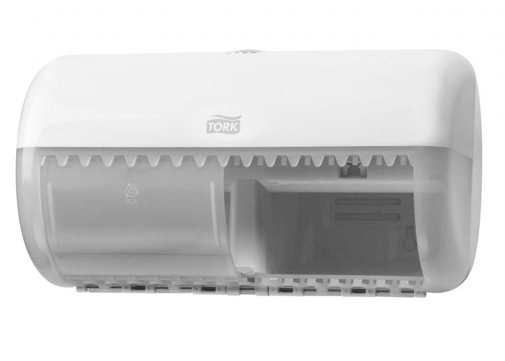 Диспенсер для туалетного паперу в рулонах Tork Twin білий 557000 —, фото 1