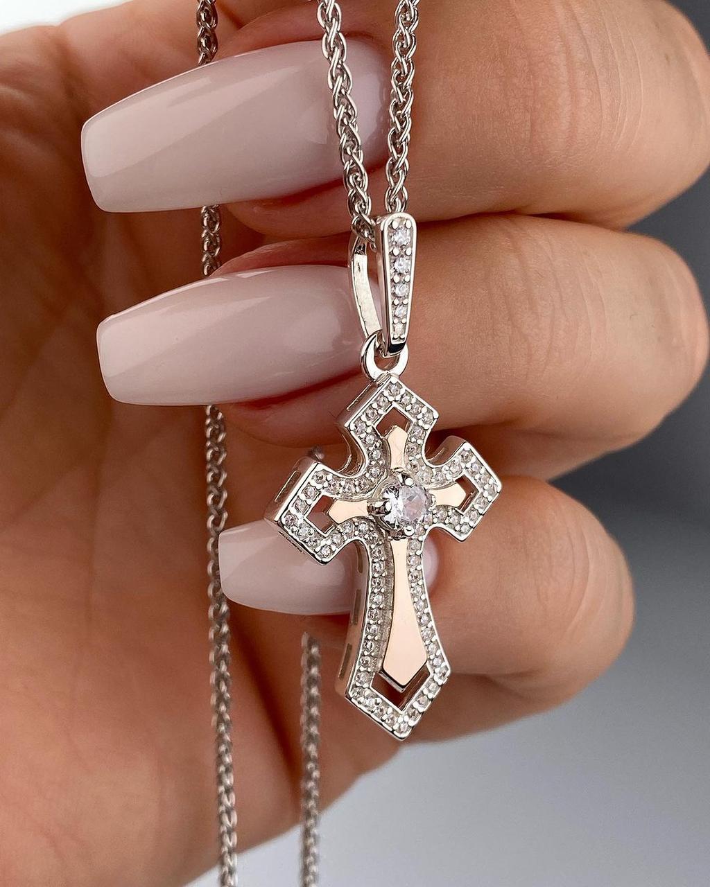 Хрестик з золотом 375п, фото 1