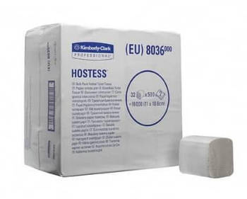 Туалетний папір у пачках одношаровий HOSTESS 8036 —