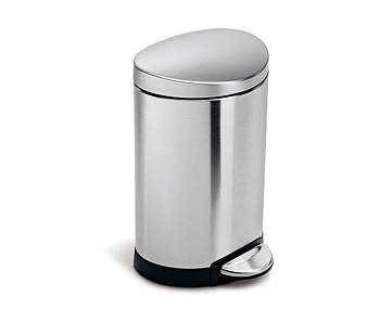 Відро з педаллю 6 л напівкругле матове CW1834CB —