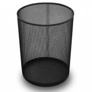 Урна офісна чорний метал 15 л Ажур
