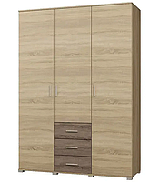 Велика розпашна шафа ШП-5 Бриз сонома + трюфель (150х52х210 см) Еверест