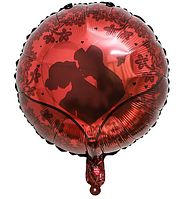 Повітряна фольгована куля "Закохана пара" бордо (Китай)