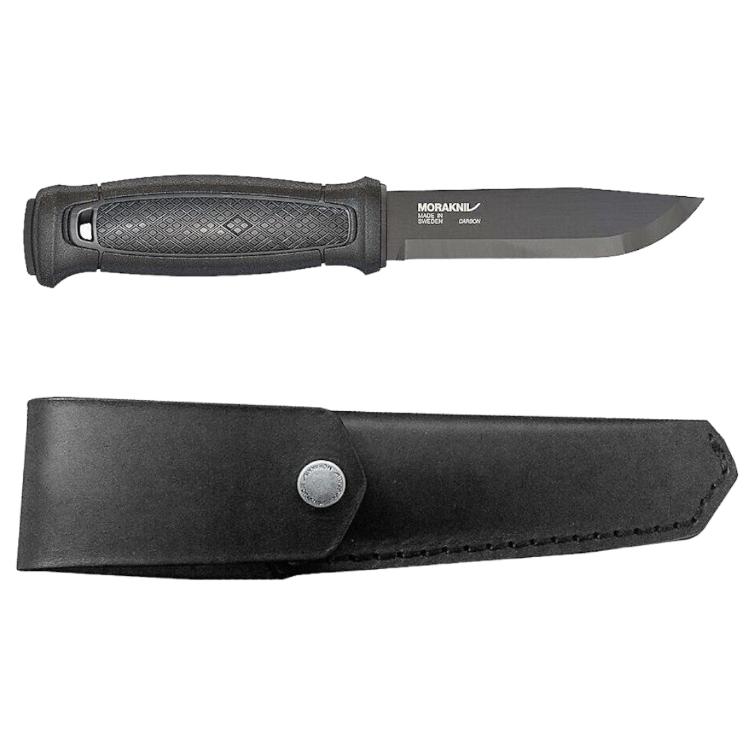 Ніж туристичний Morakniv Garberg Carbon з вуглецевої сталі + шкіряний чохол (13100)