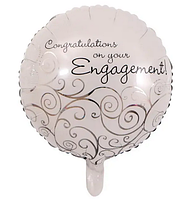 Фольгована куля весільна Congratulations on you Engagement (Китай)