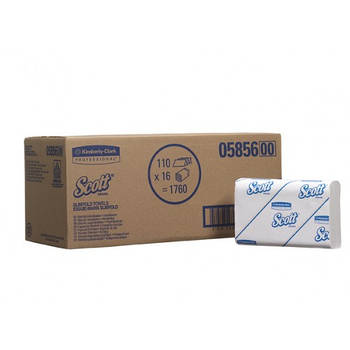 Рушники для рук у пачках 5856 Scott Slimfold Kimberly-Clark