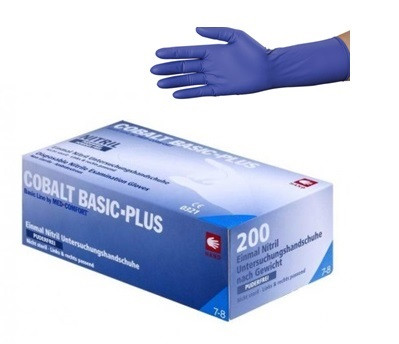 Рукавички нітрилові без пудри 200 шт Ampri COBALT BASIC-PLUS 01215-M
