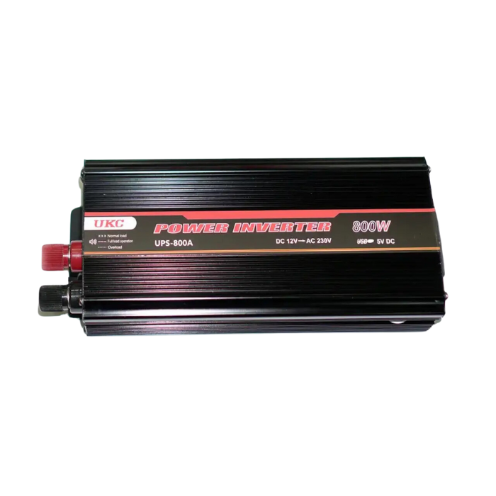 Перетворювач напруги з 12V на 220V UKC UPS-800А 800W, автомобільний інвертор з функцією зарядки аккумулятора, модифікований синус, фото 1