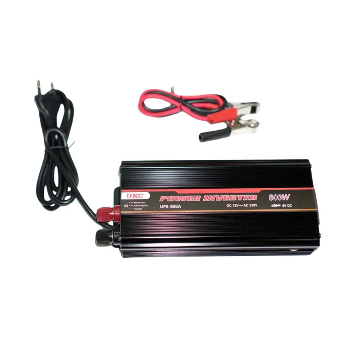 Автомобільний інвертор перетворювач UKC UPS-800А 800W з функцією зарядки аккумулятора, модифікований синус, фото 1