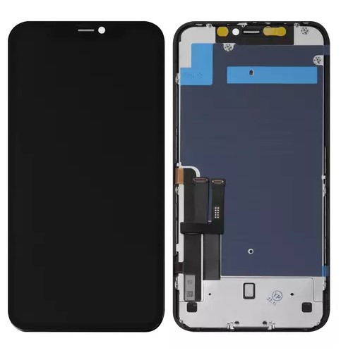 Дисплей для iPhone 11 Pro, чорний, з рамкою, Original(переклеєне скло) з пластиками камери, датчика наближення