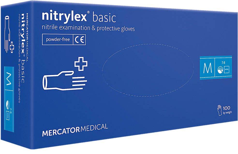 Рукавички нітрилові NITRYLEX® BASIC 100 шт M Сині