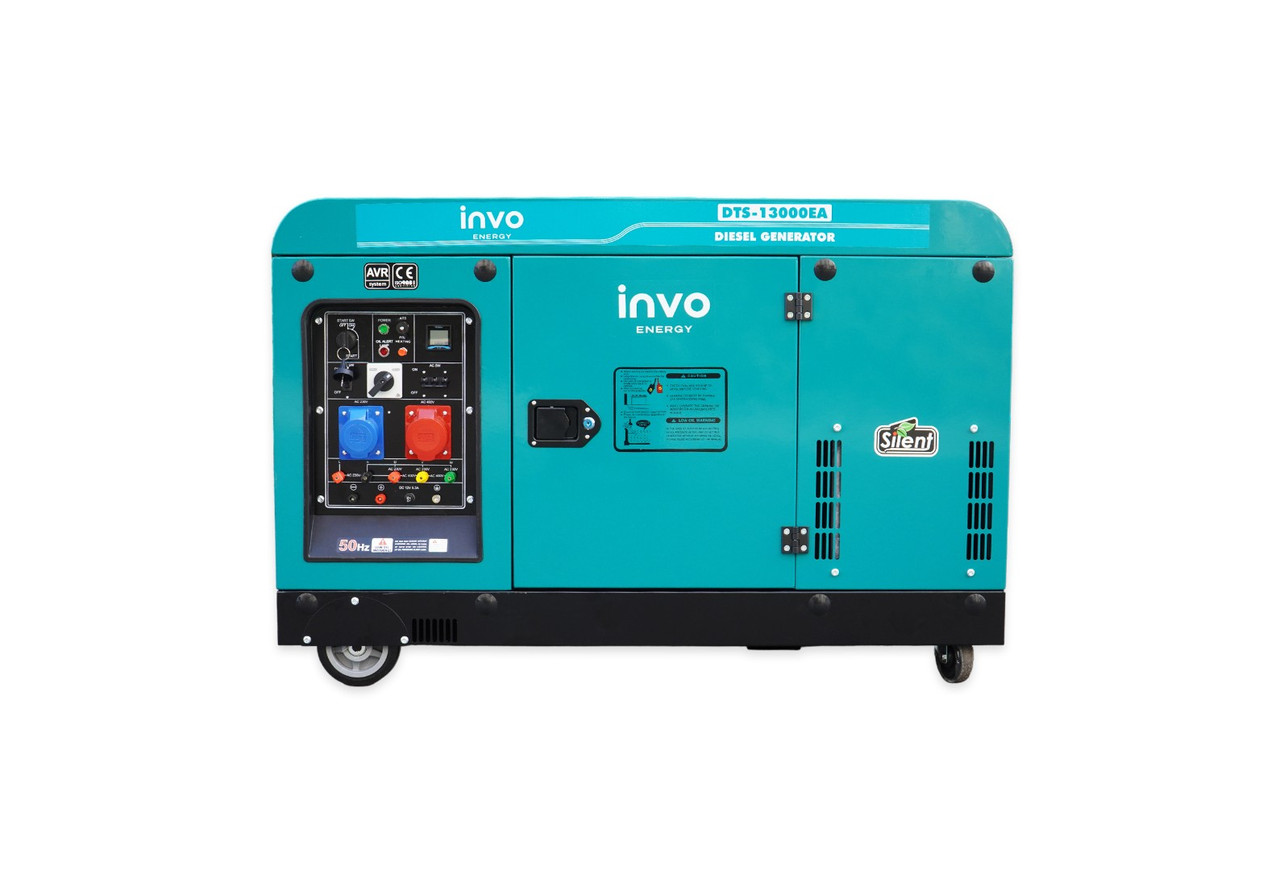 Генератор дизельний INVO DTS-13000EA 12/13кВт, 230/380В у кожусі з електричним запуском