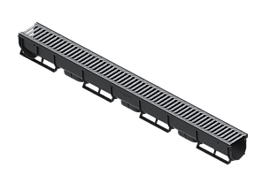 Лоток водовідвідний пластиковий  з решіткою сталевою Easy1DN70H90 1000х90х90 мм