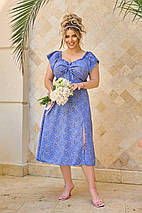 Сукня софт довжина міді розріз по стегну, фото 2