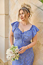 Сукня софт довжина міді розріз по стегну, фото 3