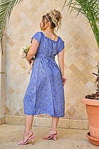 Сукня софт довжина міді розріз по стегну, фото 5