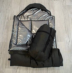 Спальний мішок (спальник) з капюшоном демісезонний Термо Хакі 100х25см