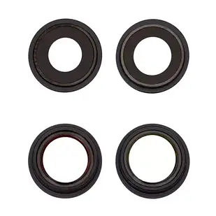 Скло камери для iPhone 13 mini, Чорне, з рамкою, комплект 2 шт.