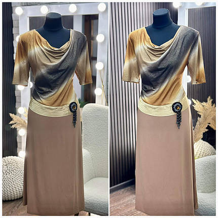 Стильна жіноча сукня, тканина "Трикотаж Масло" розмір 50, фото 1