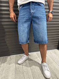 Чоловічі сині джинсові шорти бермуди у 33 розмірі