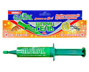 Шприц-гель від тарганів і мурашок Global 40 мл