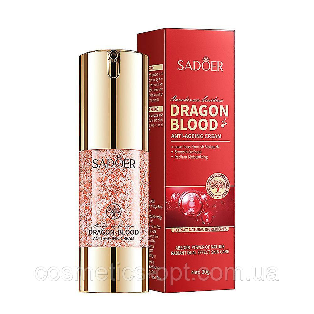 Легкий крем із кров'ю дракона для здоров'я шкіри SADOER Dragon Blood Anti-Wrinkle Cream, 30 g