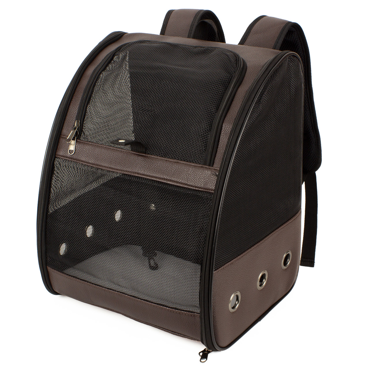 Рюкзак-переноска для котів та собак 41х32х29 см CosmoPet CP-27 Dark Brown
