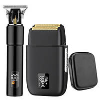 Професійний комбо-набір (тример + шейвер) Hots Professional Hair Combo Black (HP-972-BK), фото 3
