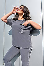 Стильний жіночий костюм, тканина "Трикотаж" розмір 66, фото 4