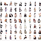 Набір наклейки з аніме хлопчиками, фото 5