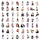 Набір наклейки з аніме хлопчиками, фото 6