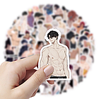 Набір наклейки з аніме хлопчиками, фото 2