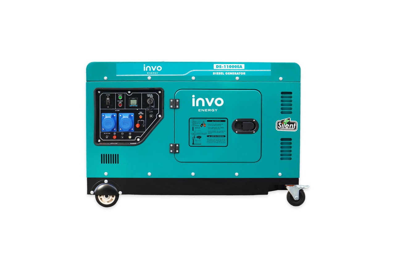 Генератор дизельний INVO DS-11000EA у кожусі, 10/11кВт, 220В у кожусі з електричним запуском