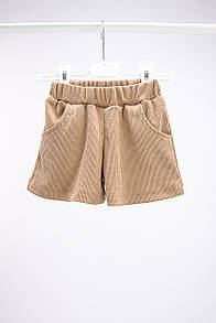 Шорти короткі для дівчинки з карманами мікро-рубчик