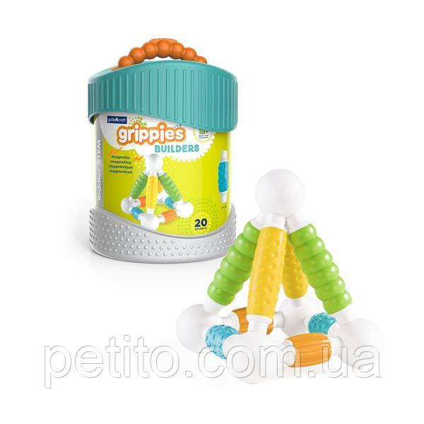 Магнітний конструктор Guidecraft Grippies Builders, 20 деталей (G8311)