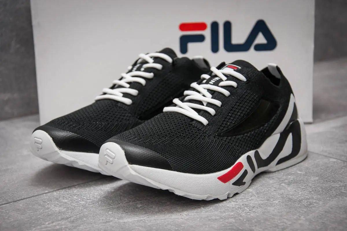 Кросівки FILA Mind One BLACK/ white ЧОРНІ на білій високій підошві з білими шнурками з написом на зовнішній