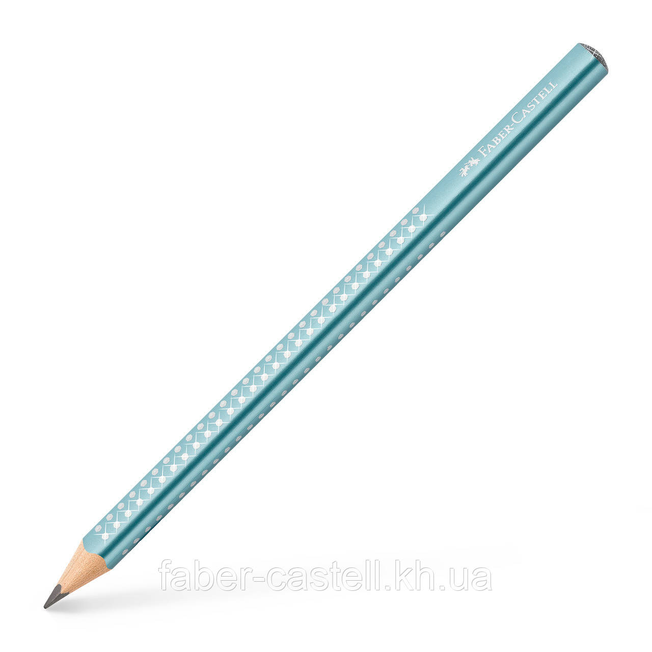 Олівець чорнографітний потовщений Faber-Castell Jumbo Grip Sparkle Ocean Metallic корпус бірюзовий, 111662, фото 1