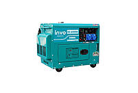 Генератор дизельний INVO DS-6500EA 6/6,5кВ 220В у кожусі з електричним запуском, фото 4