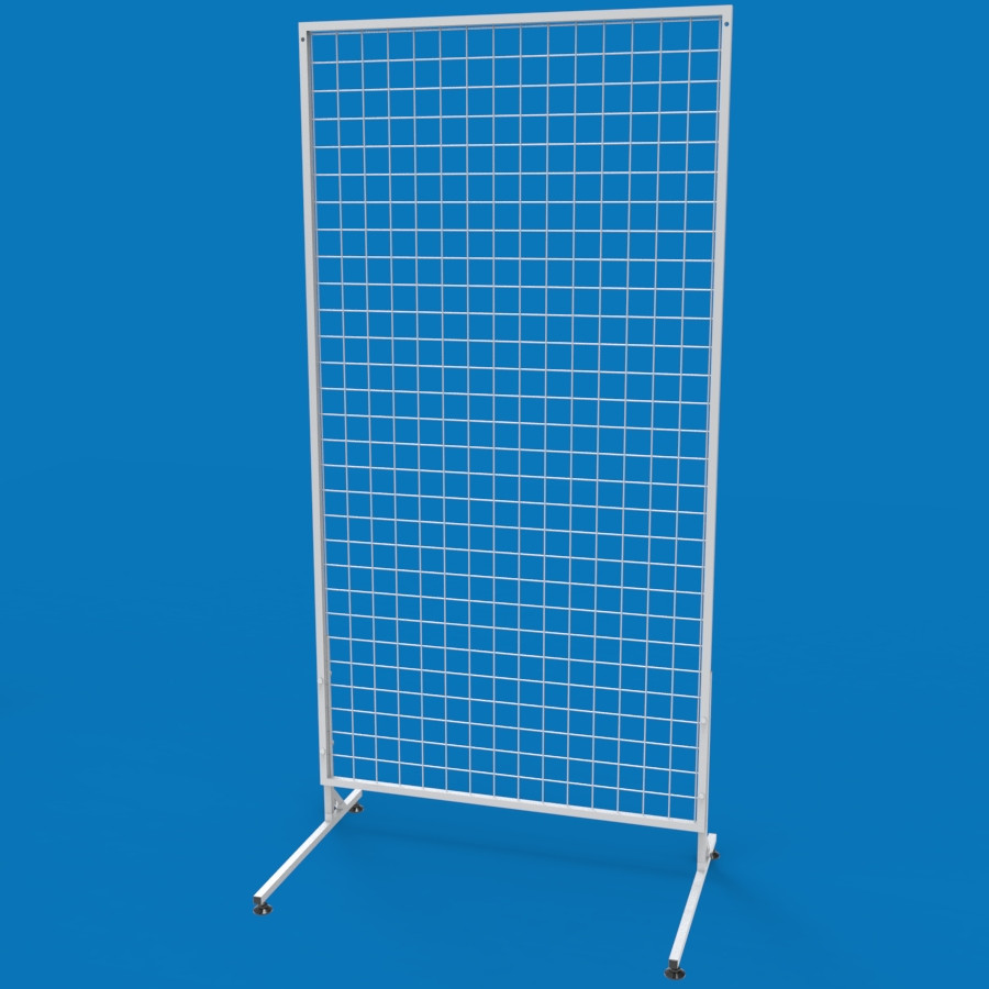 Торгова сітка в рамці на ніжках 100х200 см, осередок 50 мм, профіль 15 мм