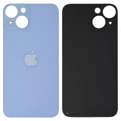 Задня панель корпусу для iPhone 14, синя, потрібно зняти скло камери, small hole, фото 1