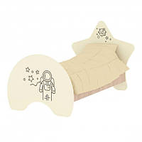 Ліжко дитяче без матраца "Таємничий всесвіт" з фотодруком 17501_КрДм+Ф