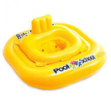 Надувний круг-плотик для плавання зі спинкою (79 х 79 см)