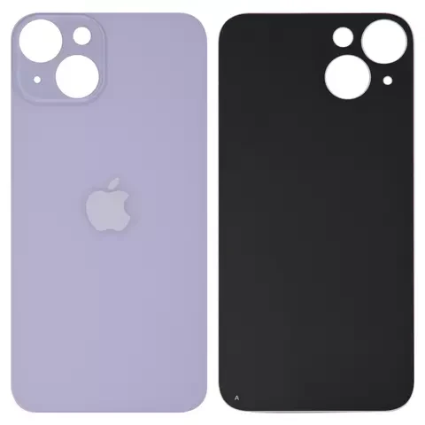 Задня панель корпусу для iPhone 14, фіолетова, потрібно зняти скло камери, small hole, фото 1