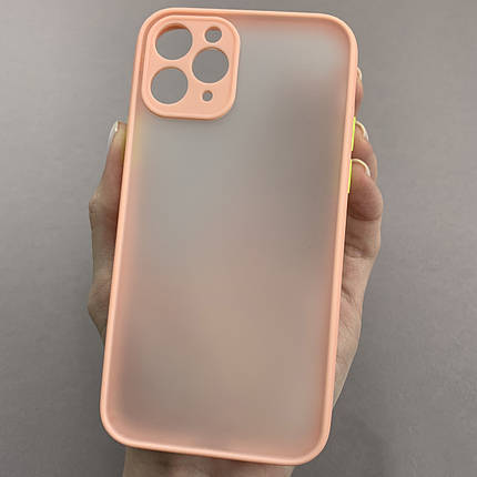 Чохол для Apple iPhone 11 Pro чохол із захистом для камери матовий на айфон 11 про персиковий tcb, фото 1