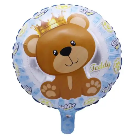 Фольгована куля ведмедик Тедді з короною (Китай)